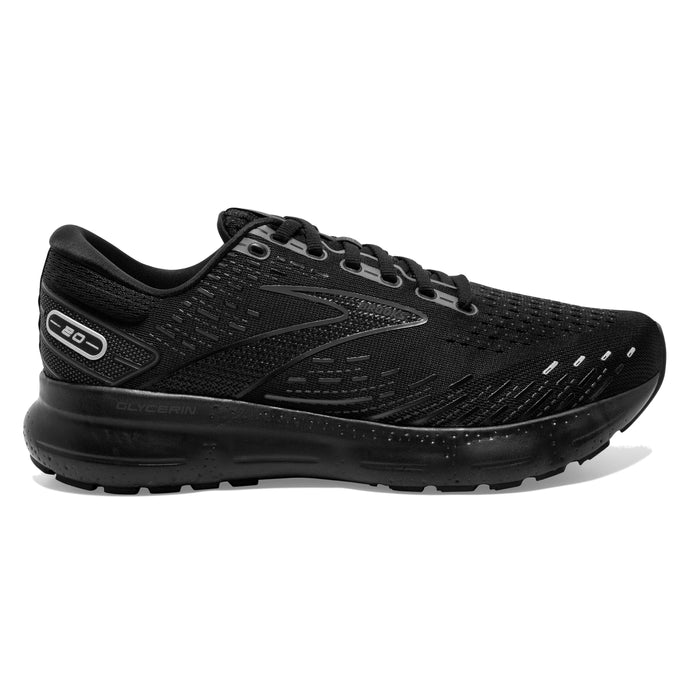 Women's Brooks Glycerin 20, Black/Black/Ebony, 8.5 D Wide