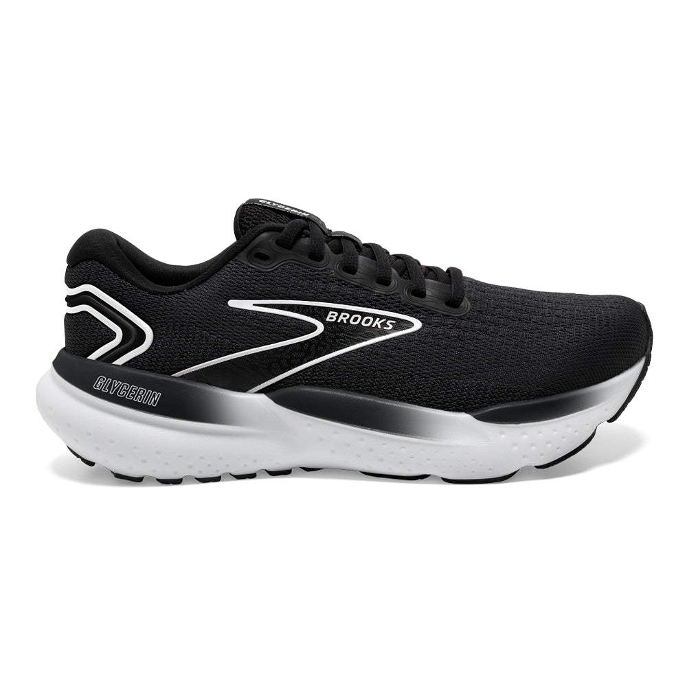 Men's Brooks Glycerin 21, Black/Grey/White, 12 D Medium