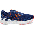 Men's Brooks Glycerin GTS 20, Blue Depths/Palace Blue/Orange, 9.5 2E Wide