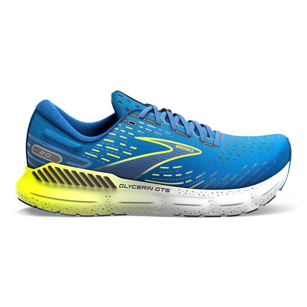 Men's Brooks Glycerin GTS 20, Blue/Nightlife/White, 9 D Medium
