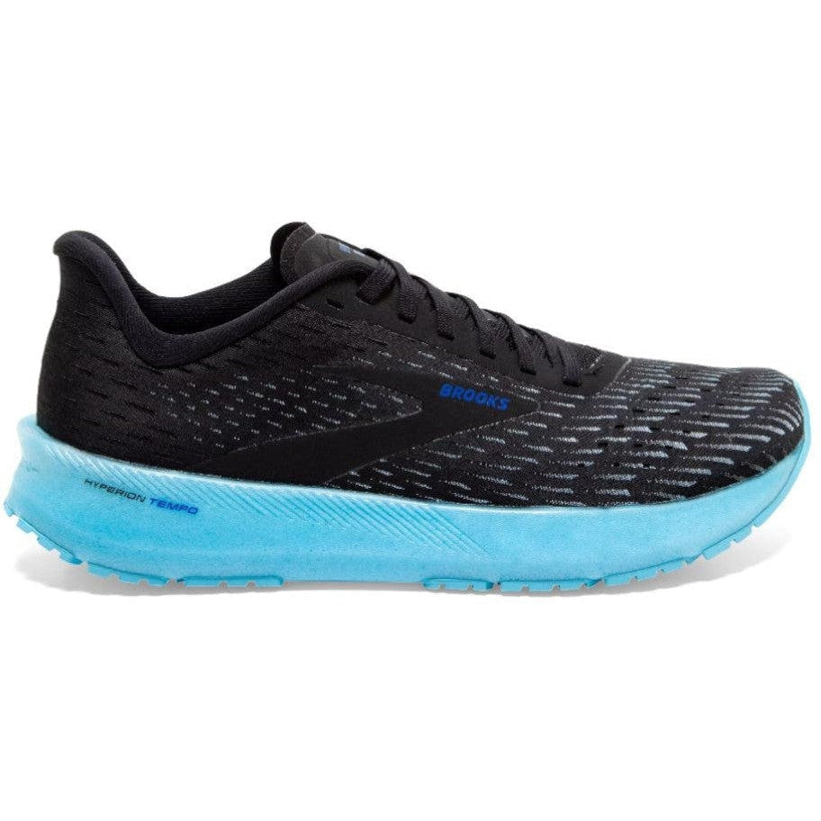 Men's Brooks Hyperion Tempo, Black/Iced Aqua/Blue, 12.5 D Medium