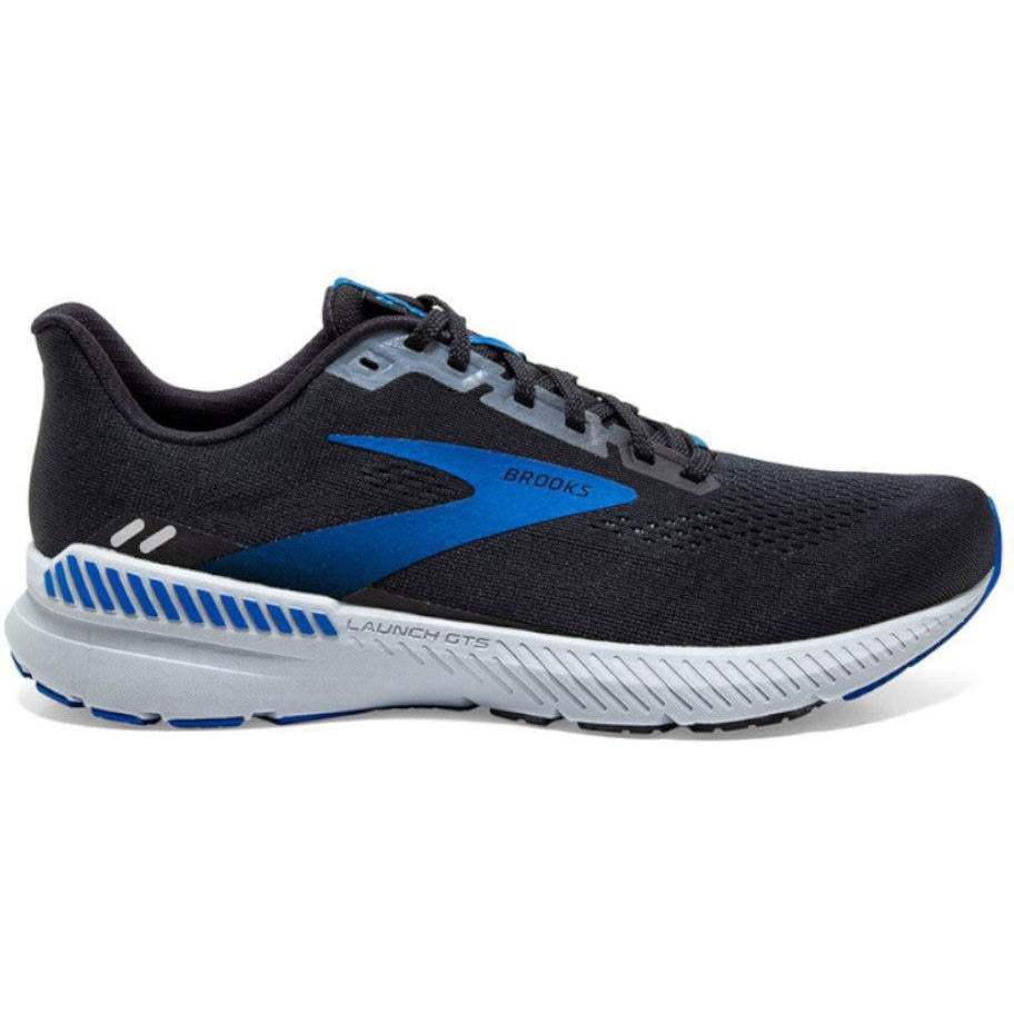 Men's Brooks Launch GTS 8, Black/Grey/Blue, 13 D Medium