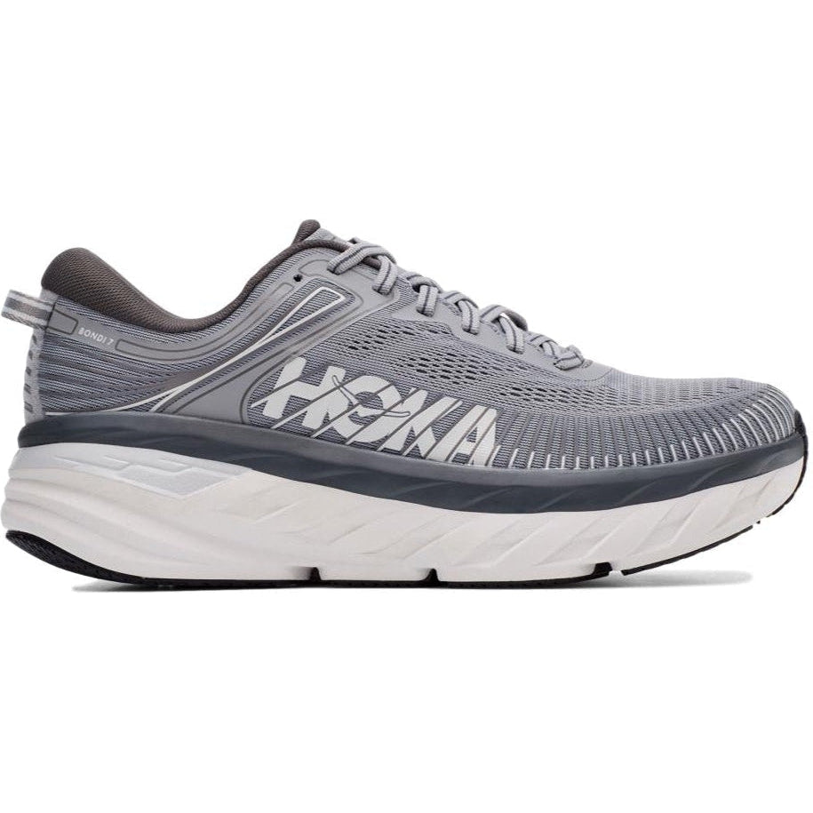 Men's Hoka One One Bondi 7, Wild Dove/Dark Shadow, 12.5 2E Wide