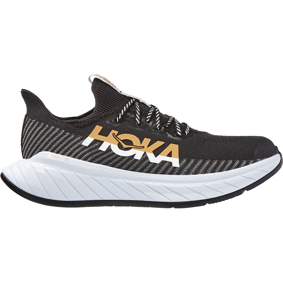 Men's Hoka One One Carbon X 3, Black/White, 11 D Medium