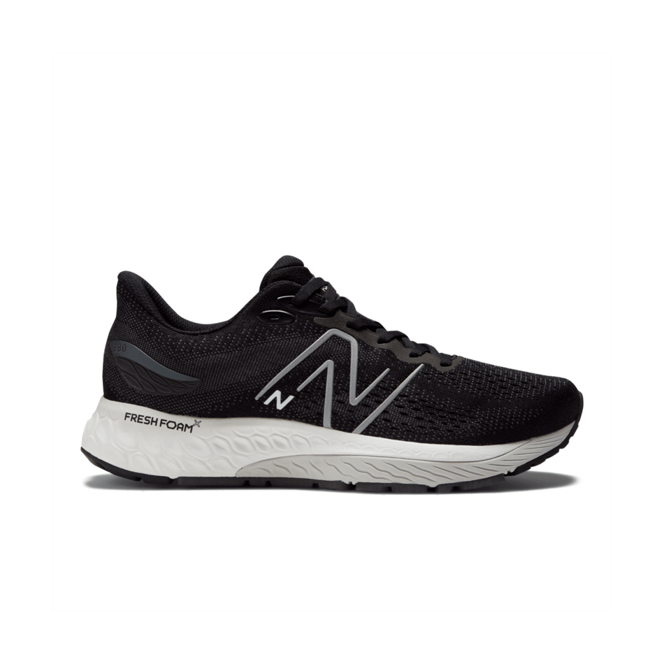 Men's New Balance Fresh Foam X 880v12, Black/Light Aluminum, 9 D Medium