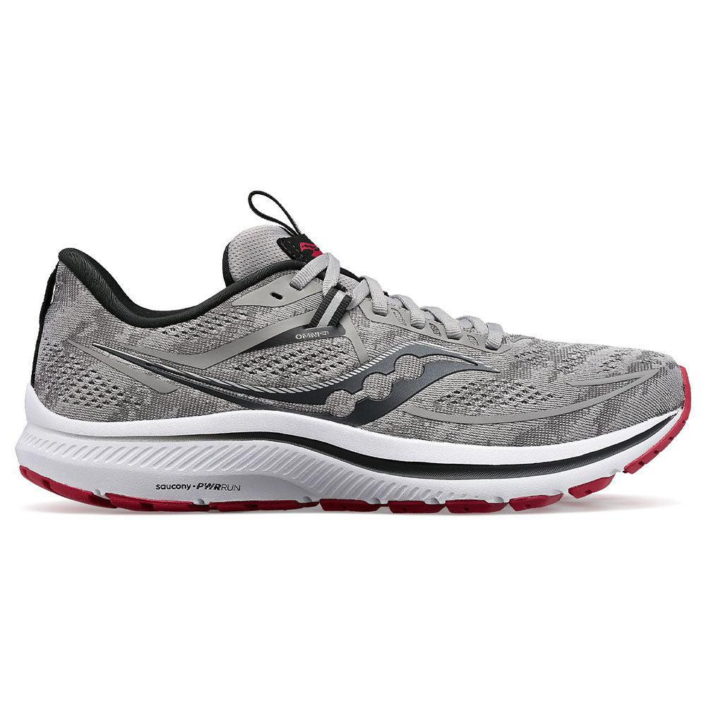 Men's Saucony Omni 21, Alloy/Garnet, 12.5 2E Wide