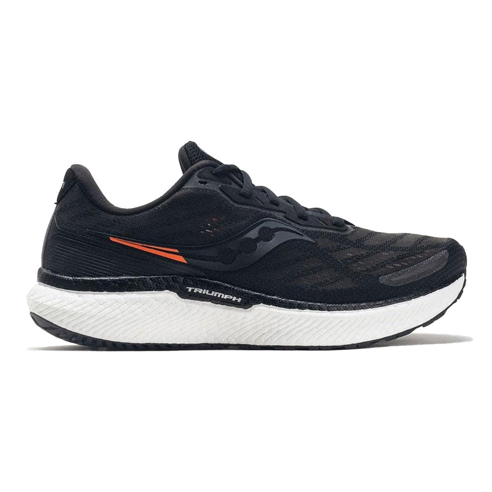 Men's Saucony Triumph 19, Black/White, 12 D Medium