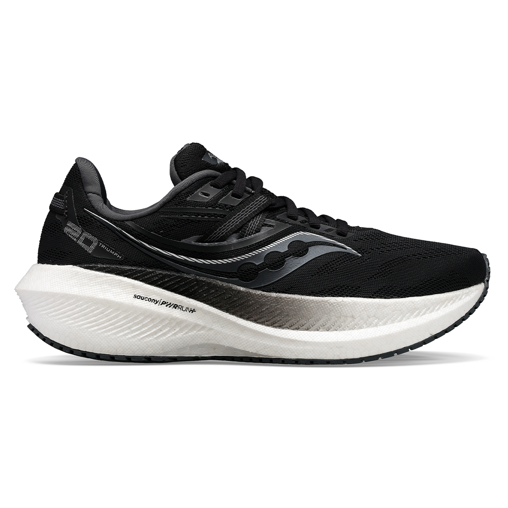 Men's Saucony Triumph 20, Black/White, 10 D Medium