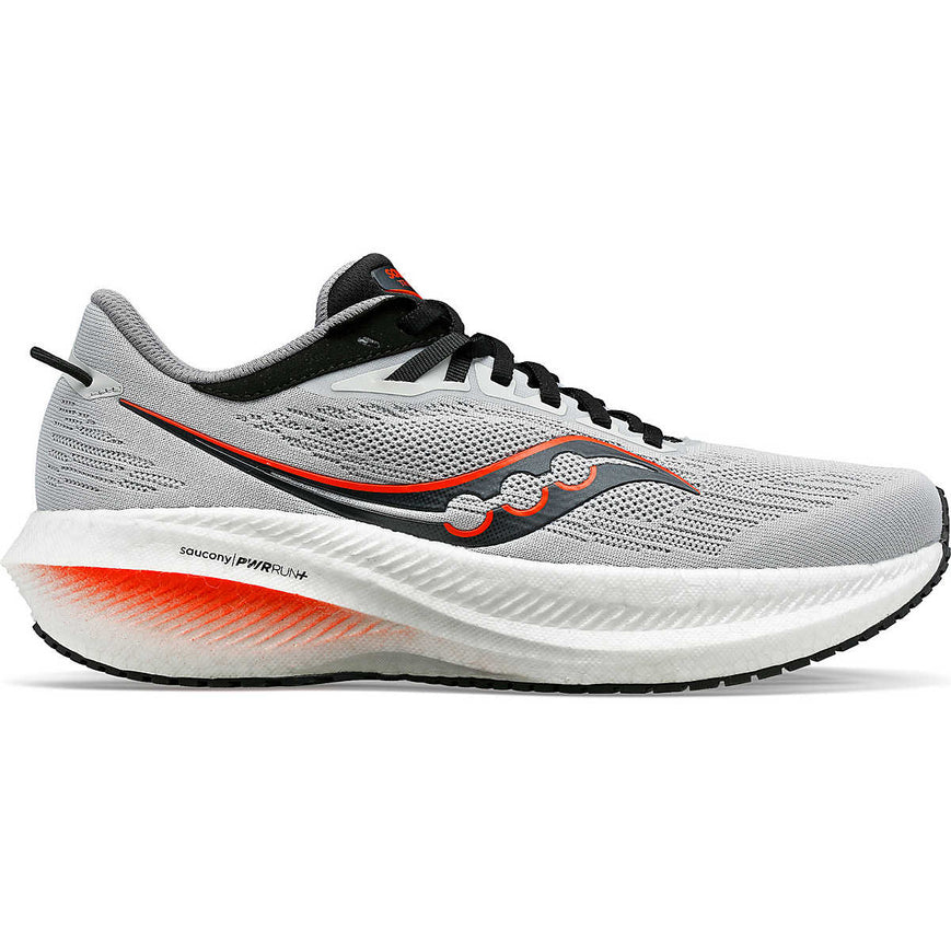 Men's Saucony Triumph 21, Concrete/Black, 8.5 D Medium