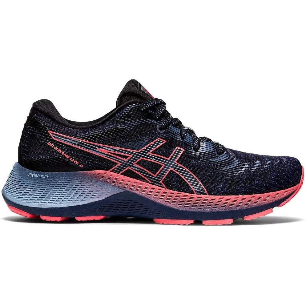 Women's Asics Gel-Kayano Lite 2, Thunder Blue/Blazing Coral, 10 B Medium