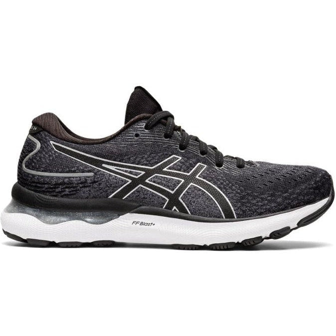 Women's Asics Gel-Nimbus 24, Black/Pure Silver, 8 B Medium