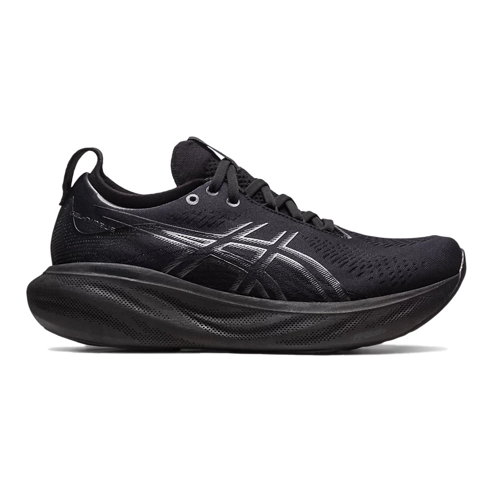 Women's Asics Gel-Nimbus 25, BLACK/GRAPHITE GREY, 8.5 B Medium