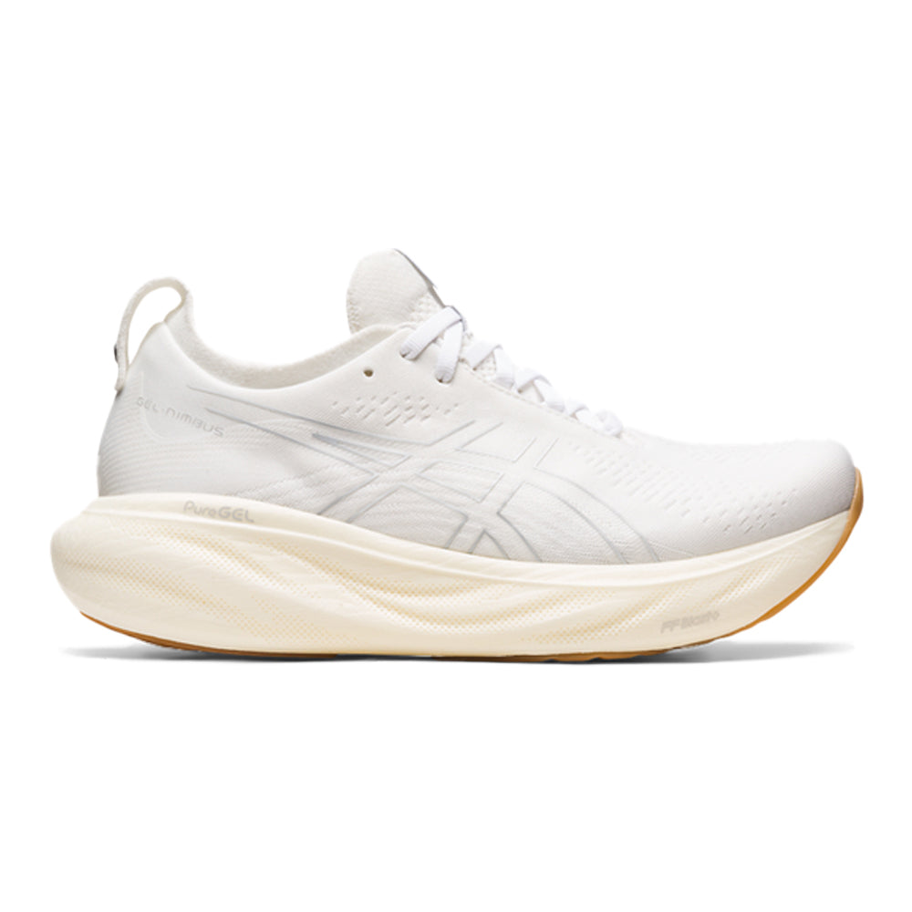 Women's Asics Gel-Nimbus 25, White/White, 11 B Medium