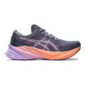 Women's Asics Novablast 3, Metropolis/Dusk Violet, 7.5 B Medium