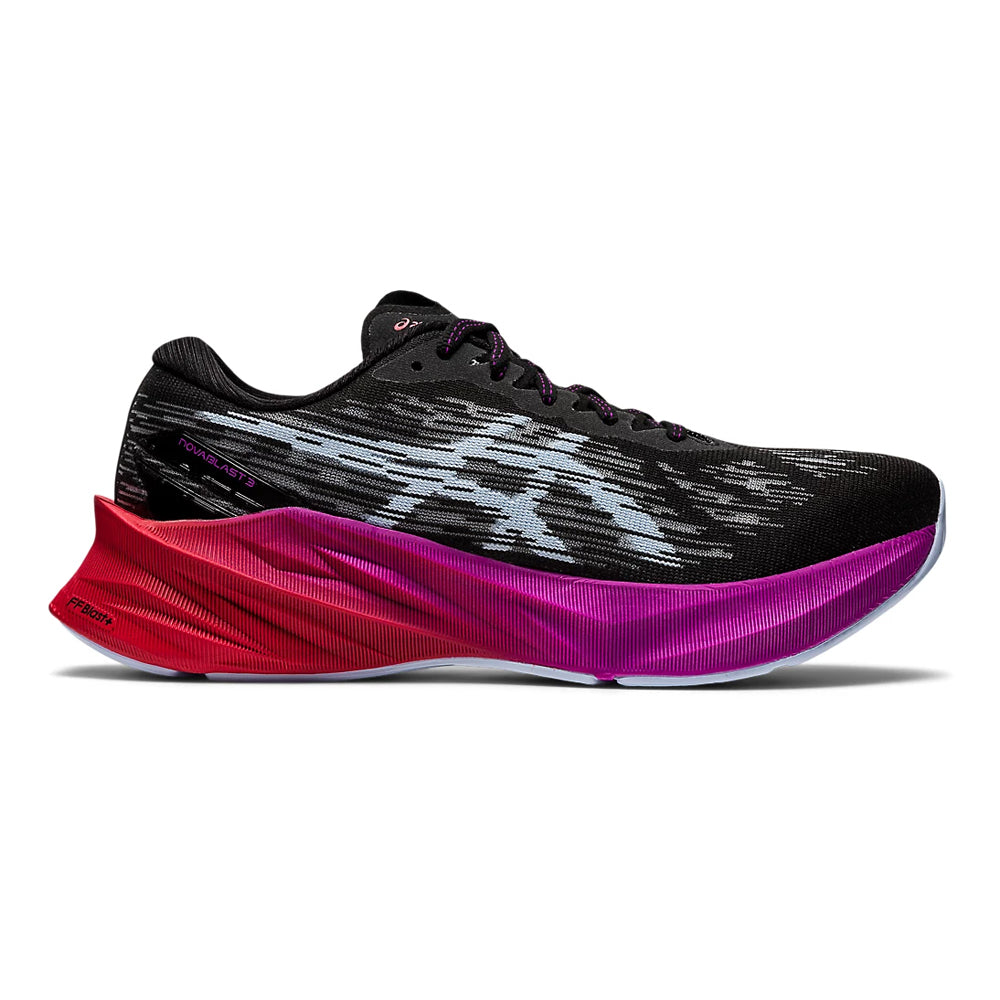 Women's Asics Novablast 3, Black/Soft Sky, 10 B Medium