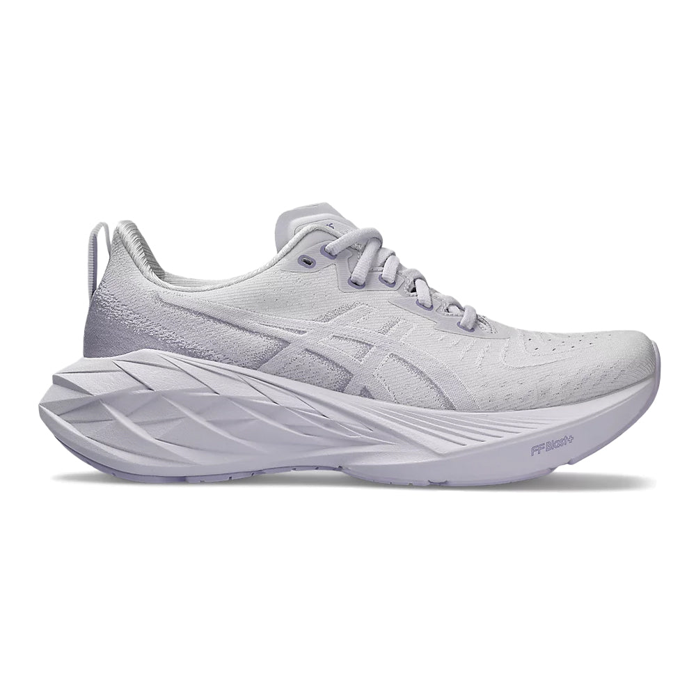 Women's Asics Novablast 4, Lilac Hint/Faded Ash Rock, 9 B Medium