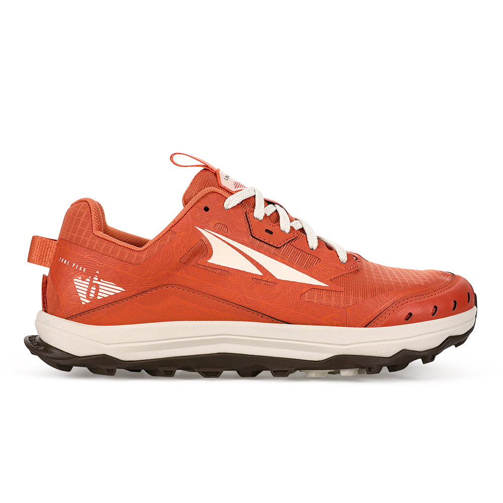Women's Altra Lone Peak 6, Red/Gray, 9.5 B Medium