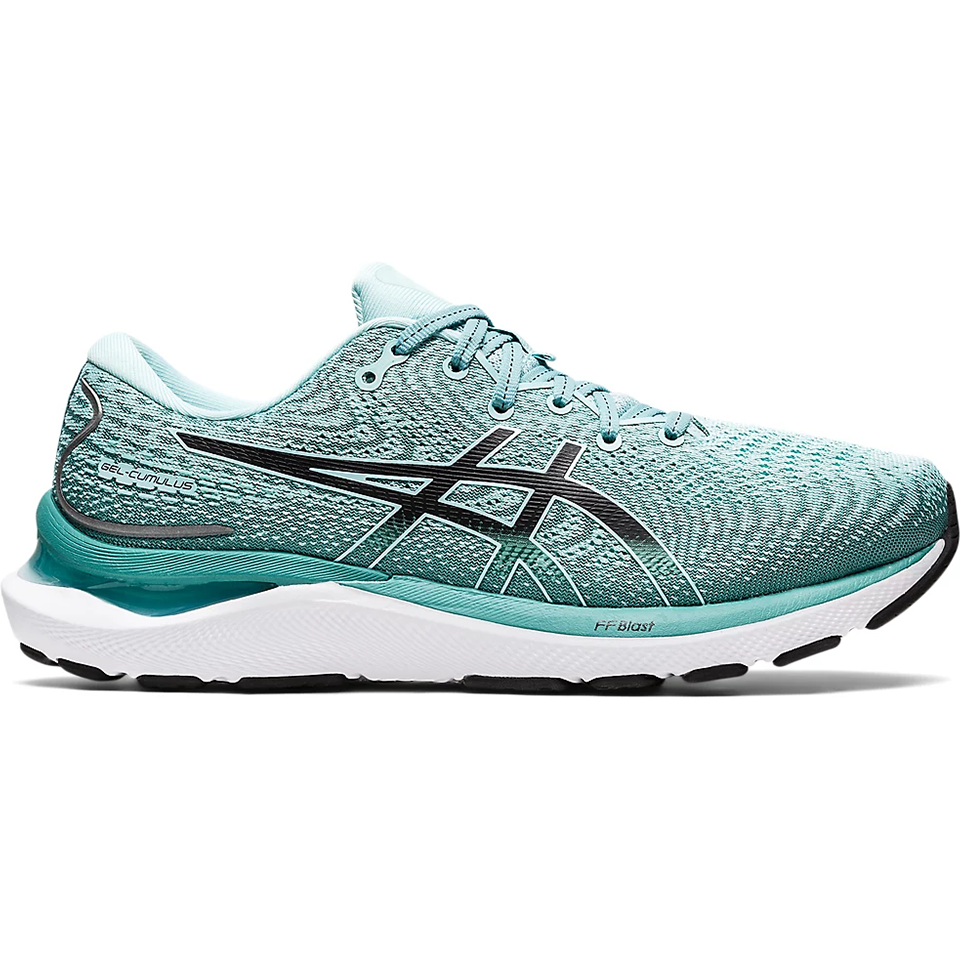 Women's Asics Gel-Cumulus 24, Oasis Green/Black, 9 B Medium