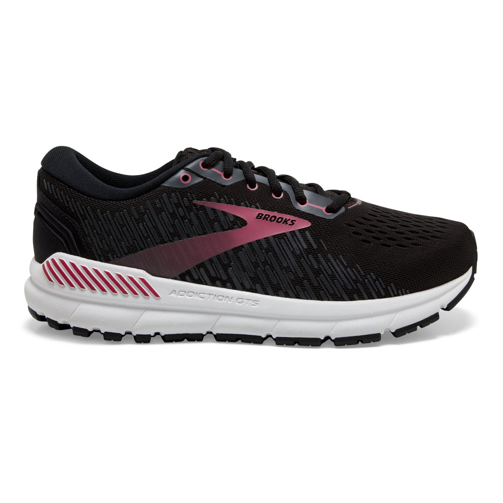 Women's Brooks Addiction GTS 15, Black/Ebony/Mauvewood, 10.5 D Wide