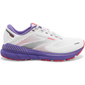 Women's Brooks Adrenaline GTS 22, White/Coral/Purple, 9 B Medium
