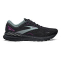 Women's Brooks Adrenaline GTS 23, Black/Light Blue/Purple, 7.5 D Wide