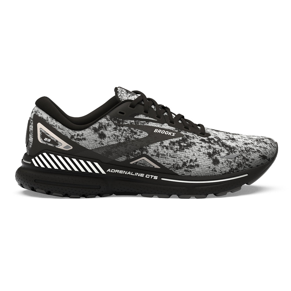 Women's Brooks Adrenaline GTS 23, White/Grey/Black, 9.5 B Medium