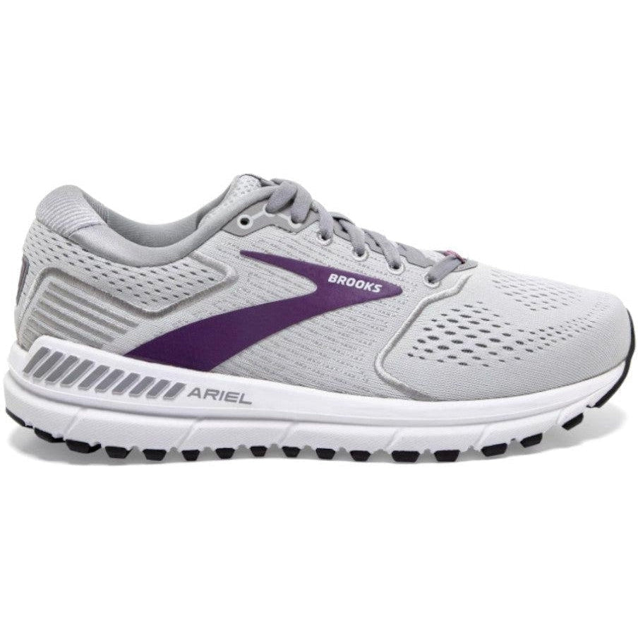 Women's Brooks Ariel '20, Oyster/Alloy/Grape, 11 B Medium