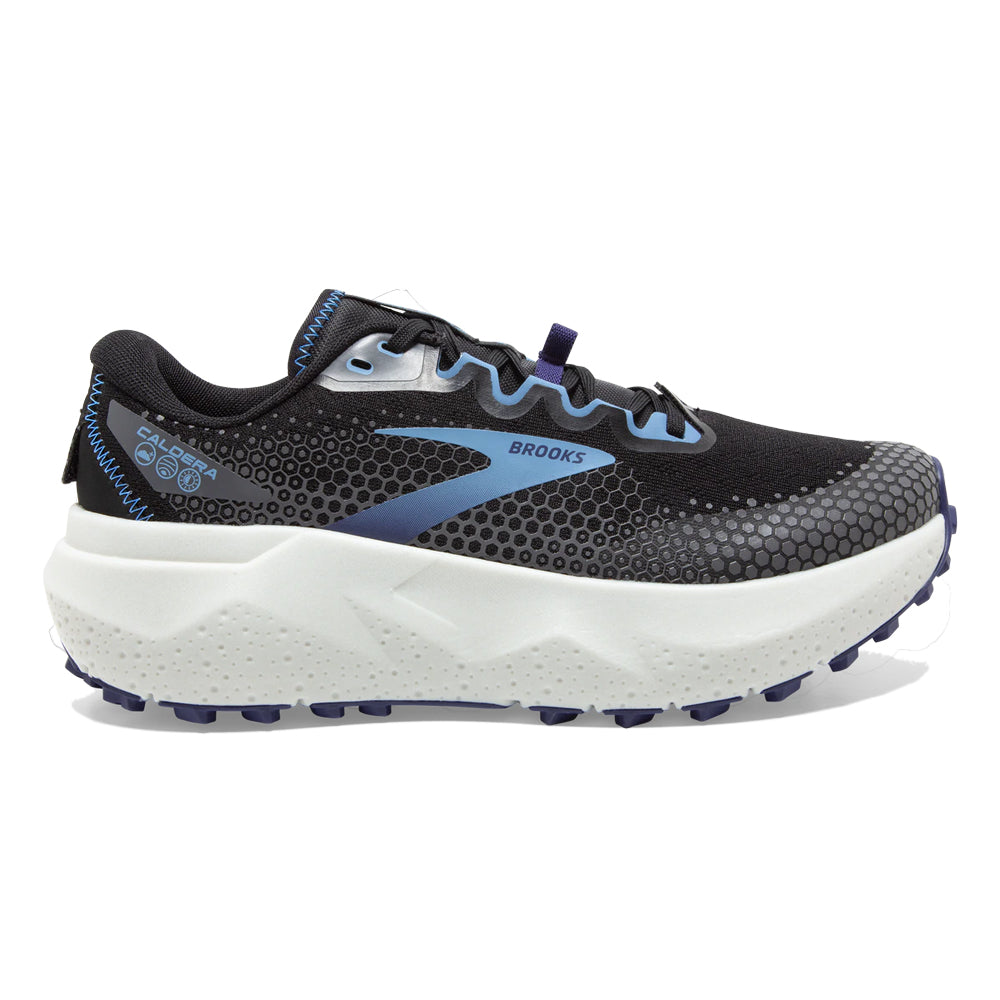 Women's Brooks Caldera 6, Black/Blissful Blue/Grey, 11 B Medium