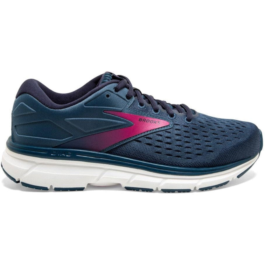 Women's Brooks Dyad 11, Blue/Navy/Beetroot, 10.5 2E Extra Wide