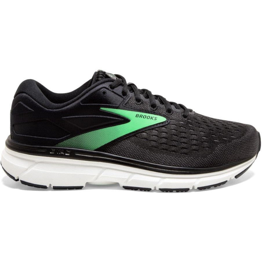 Women's Brooks Dyad 11, Black/Ebony/Green, 7.5 D Wide