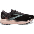 Women's Brooks Ghost 14, Black/Pearl/Peach, 6.5 B Medium
