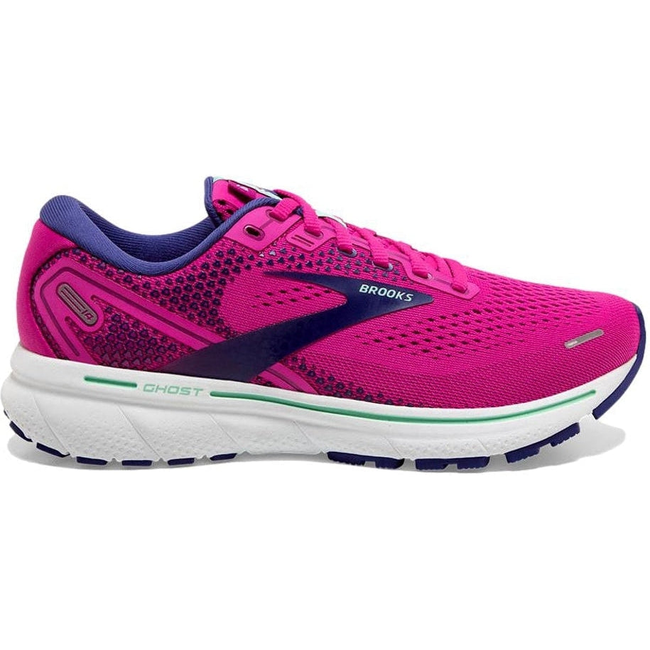 Women's Brooks Ghost 14, Fuschia/Yucca/Navy, 6 B Medium