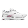Women's Brooks Ghost 15, White/Oyster/Viola, 7.5 B Medium