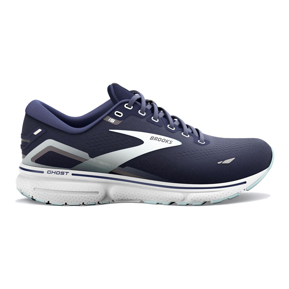 Women's Brooks Ghost 15, Peacoat/Pearl/Salt Air, 11.5 2E Extra Wide