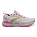 Women's Brooks Glycerin StealthFit GTS 20, Grey/Yellow/Pink, 10.5 B Medium