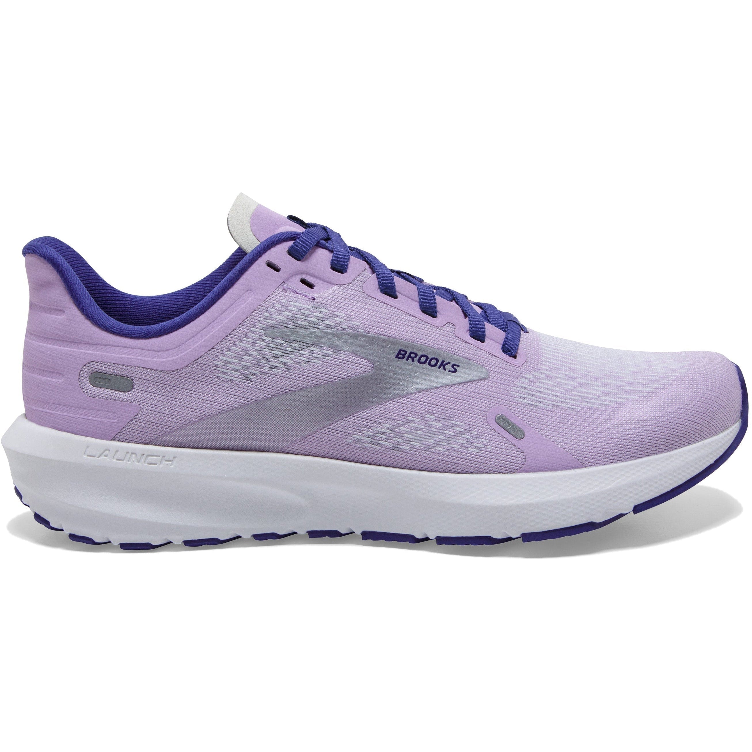 Women's Brooks Launch 9, Lilac/Cobalt/Silver, 9 B Medium