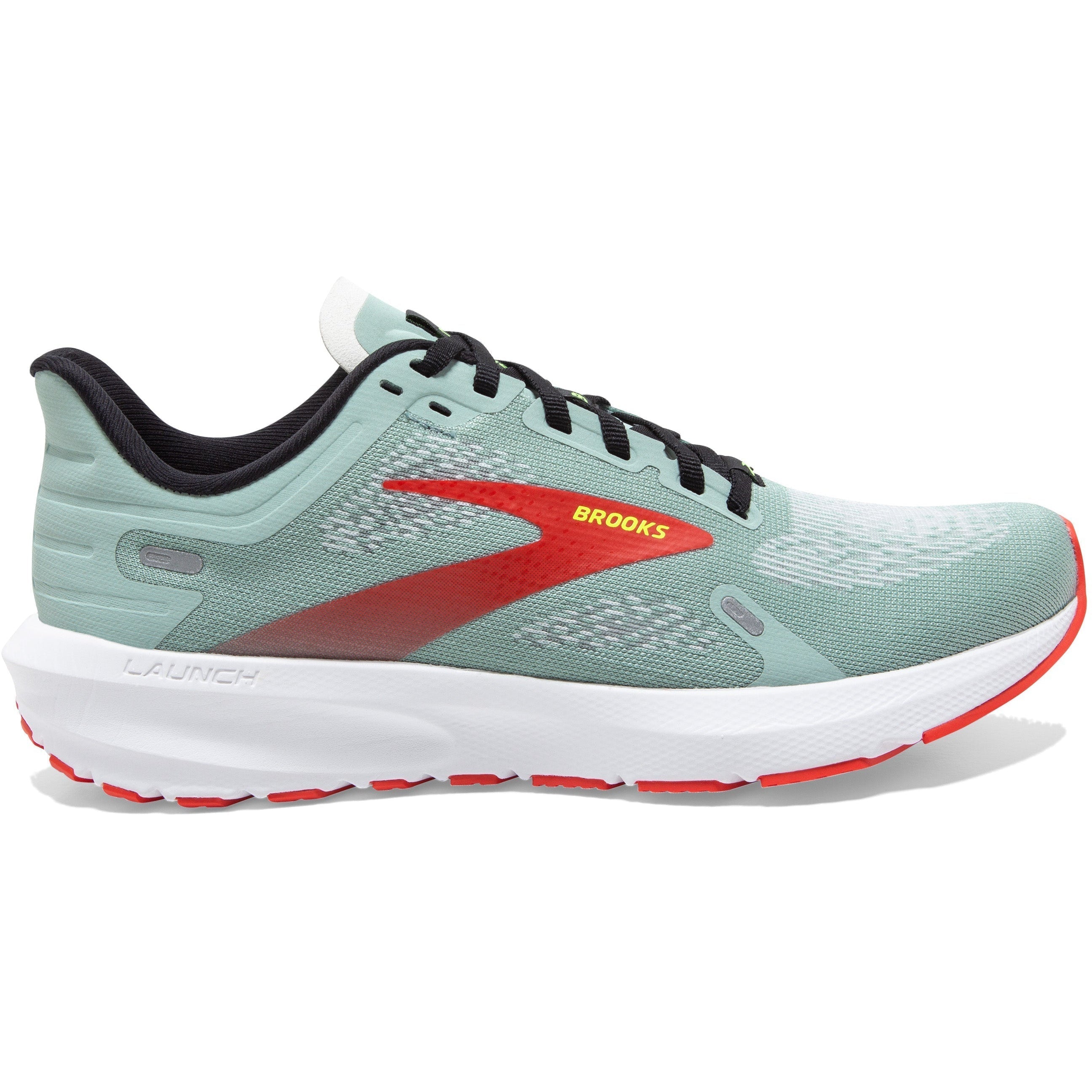 Women's Brooks Launch 9, Blue Surf/Black/Cherry Tomato, 6.5 B Medium