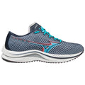 Women's Mizuno Wave Rebellion, India Ink/Scuba Blue, 10 B Medium