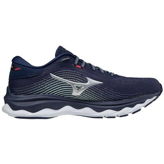 Women's Mizuno Wave Sky 5, Peacoat, 10 B Medium