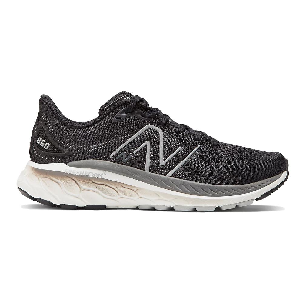 Women's New Balance Fresh Foam X 860v13, Black/Castlerock, 10 B Medium