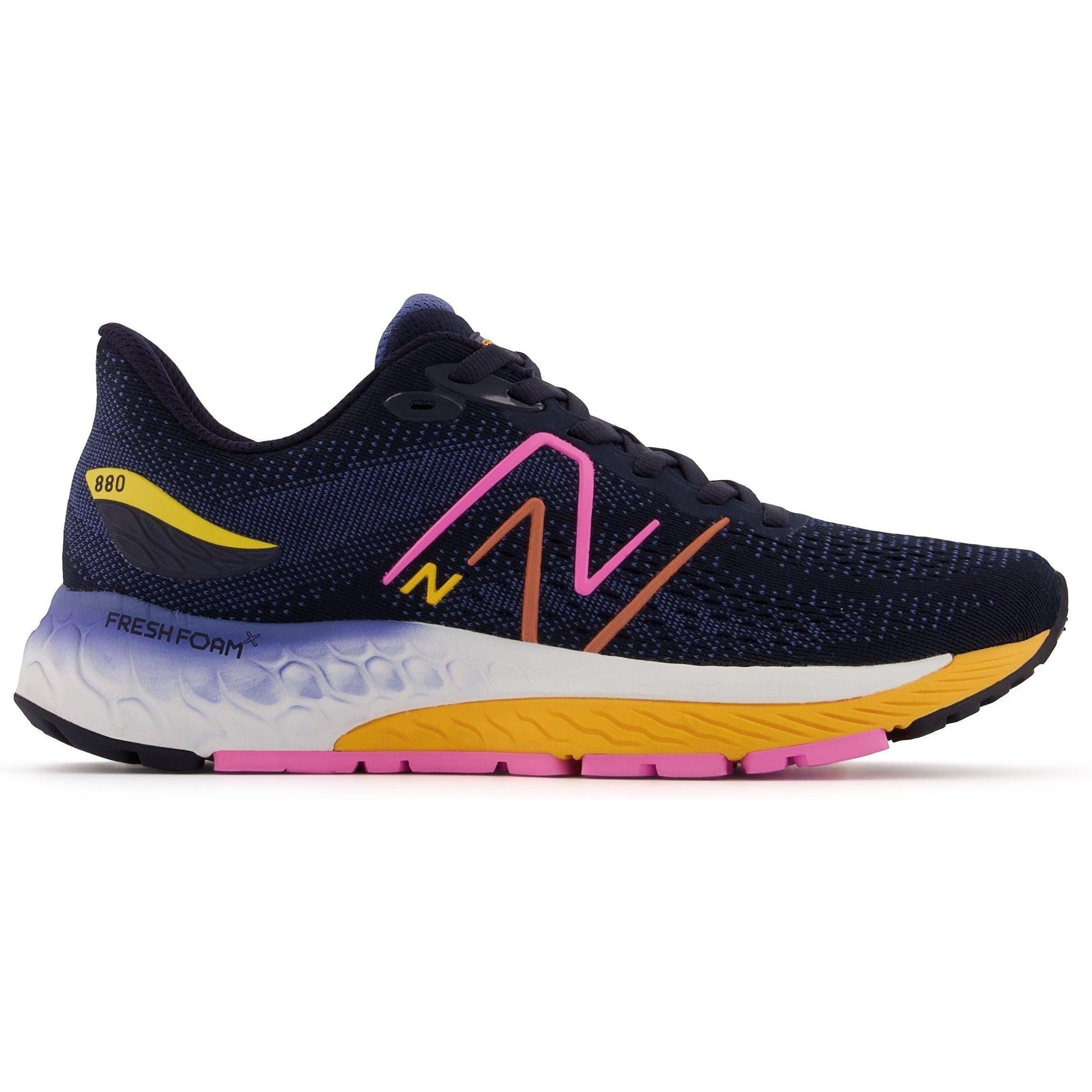Women's New Balance Fresh Foam X 880v12, Eclipse/Vibrant Apricot, 10 D Wide