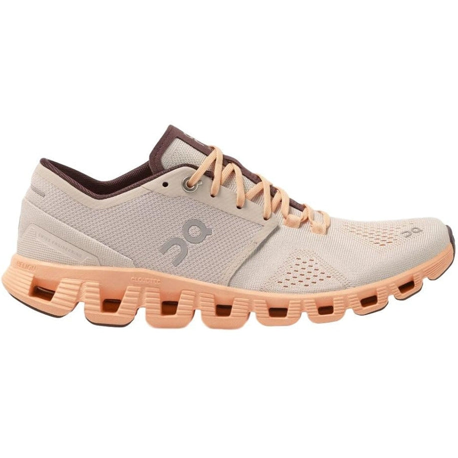Women's On Cloud X, Silver/Almond, 8 B Medium