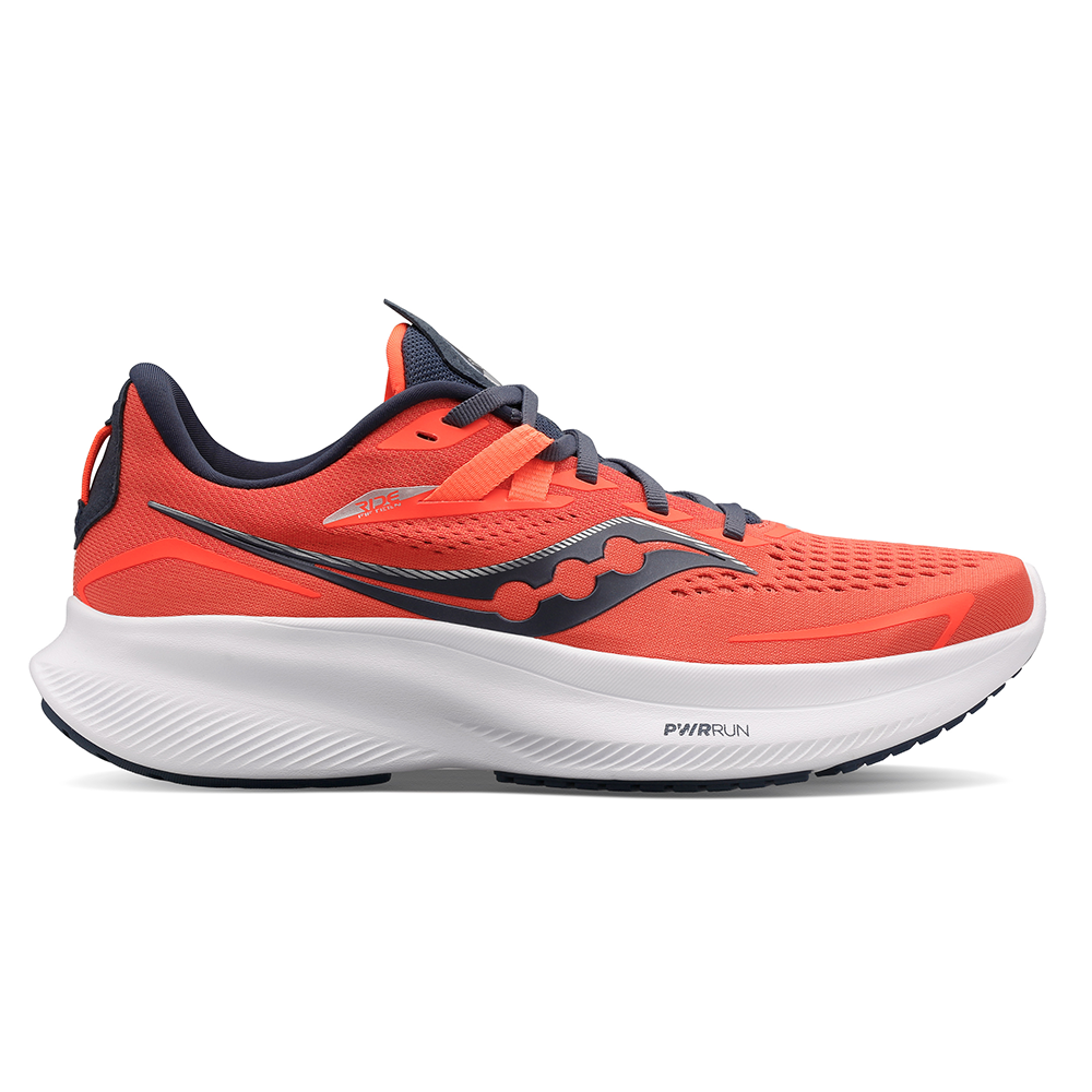 Women's Saucony Ride 15, ViZiRed/Night, 7.5 B Medium