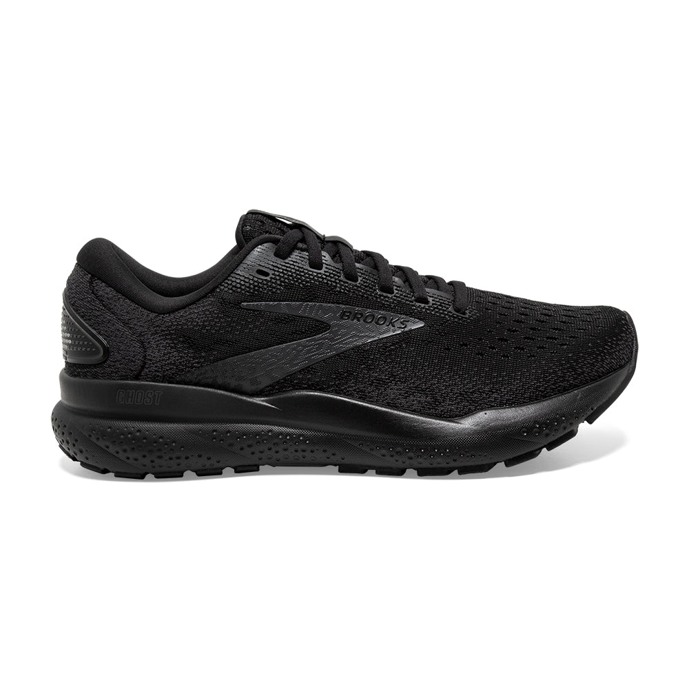 Men's Brooks Ghost 16, Black/Black/Ebony, 11.5 4E Extra Wide