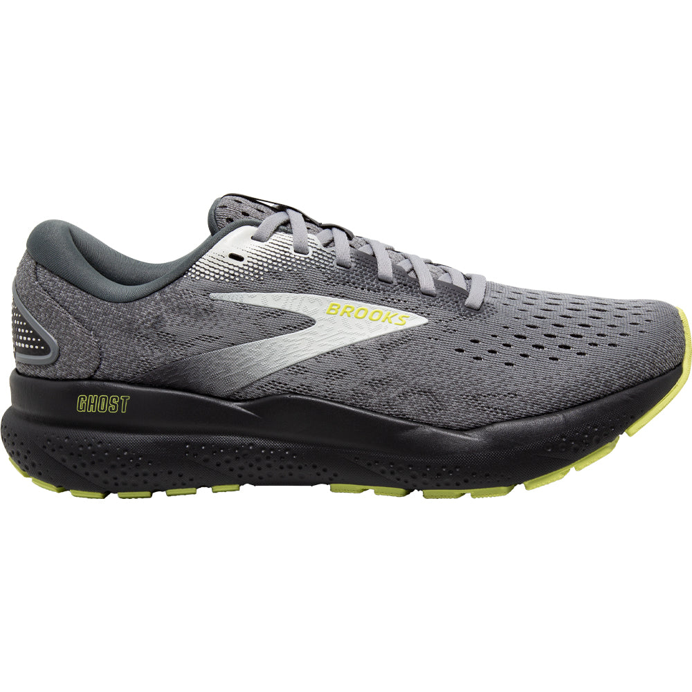 Men's Brooks Ghost 16, Primer/Grey/Lime, 10 4E Extra Wide