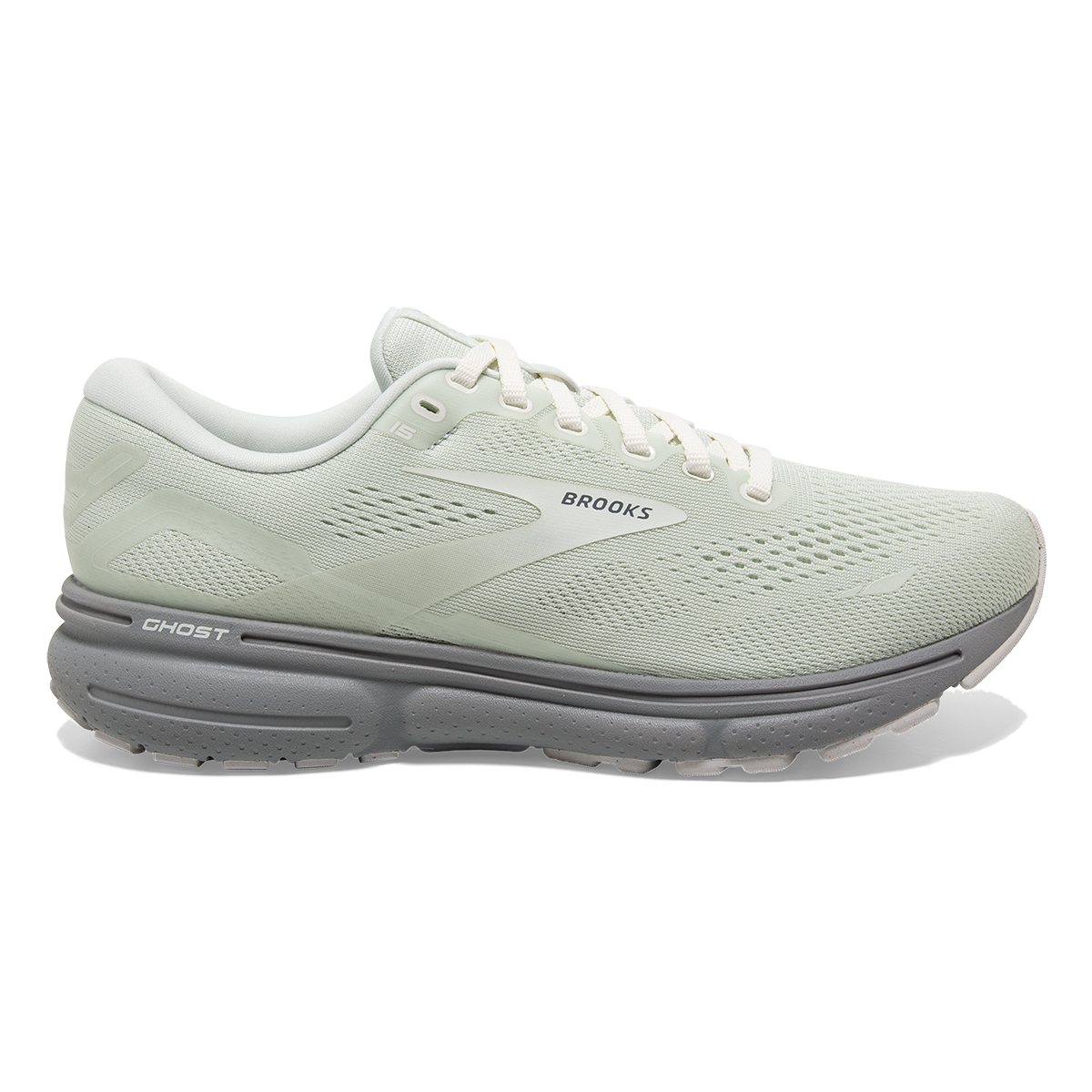 Women's Brooks Ghost 15, Blue/White, 7.5 B Medium